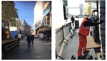 Forklift delivered to Leicester Square London